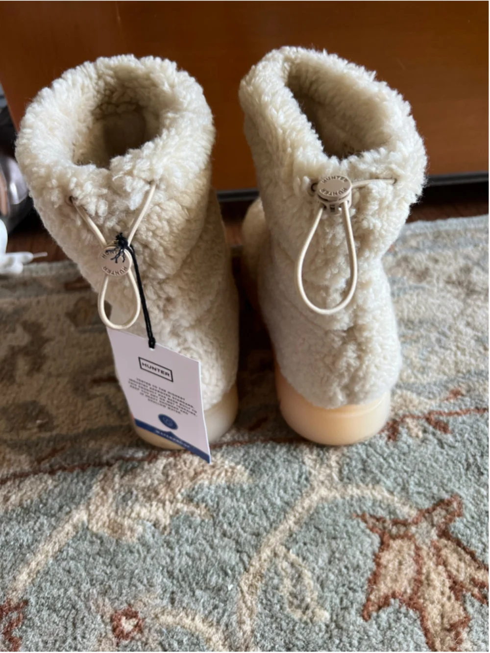 Women's Hunter Sherpa Winter Boots in Beige 38/8